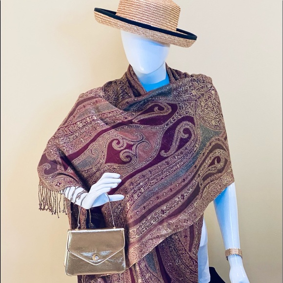 🌟HP🌟Metallic Gold & Red Elegant Scroll Design Wrap OS - Picture 1 of 8